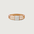 Clean Cuts Gold & Diamond Finger Ring for Men 3