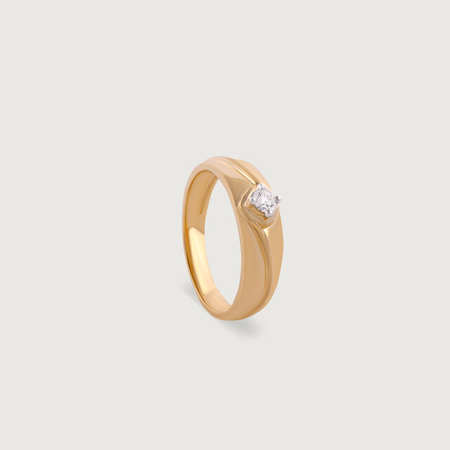 Twisted Vibe Gold & Diamond Finger Ring for Men 4