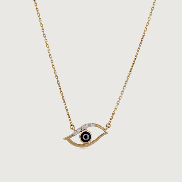Lucid Lens Evil Eye Gold Pendant with Chain 4