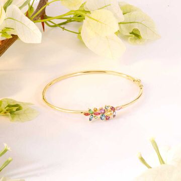 Chic Multitone Gemstone Bangle