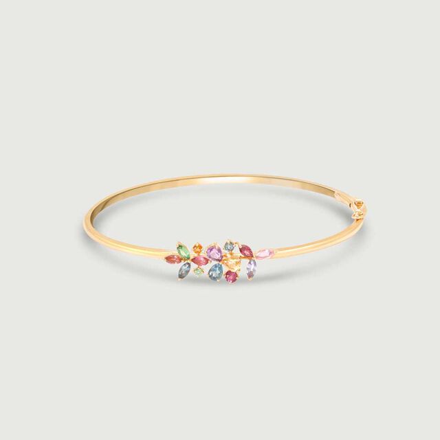 Chic Multitone Gemstone Bangle 4