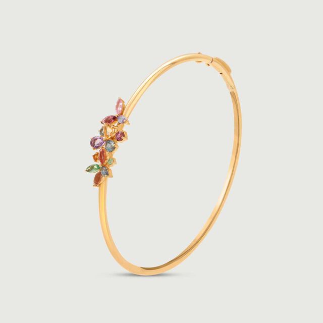 Chic Multitone Gemstone Bangle 5