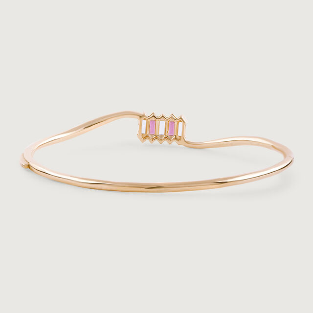 Pink Harmony Garnet & Gold Bangle 5