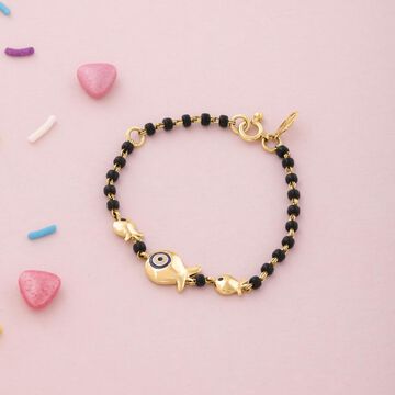 Evil Eye Splash Gold Bracelet