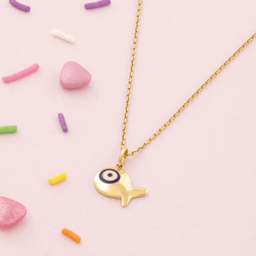 Happy Fish Gold Pendant