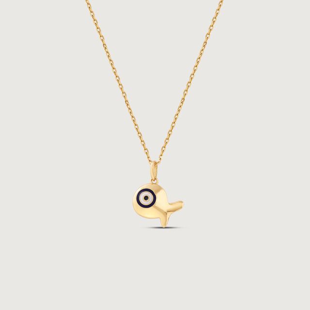 Happy Fish Gold Pendant 4