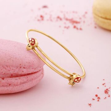 Flutter Ladybugs Gold Bangle