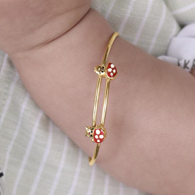 Flutter Ladybugs Gold Bangle 2