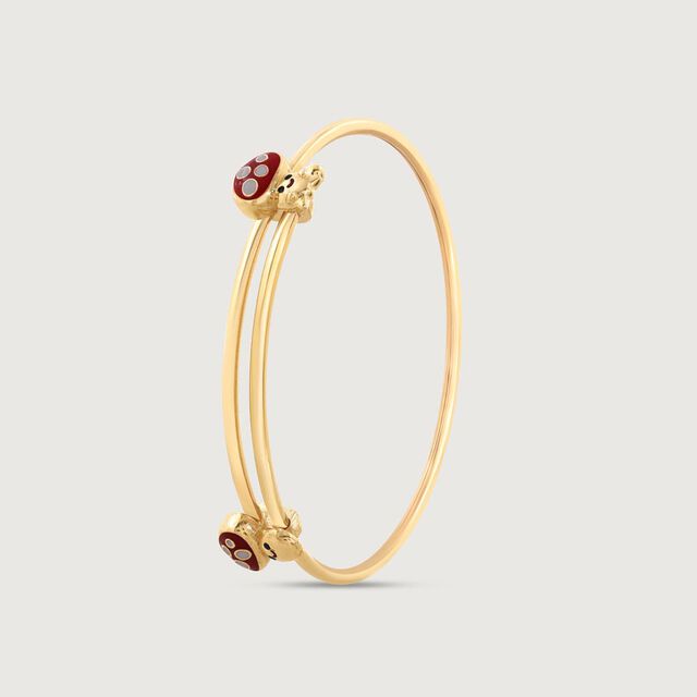 Flutter Ladybugs Gold Bangle 5