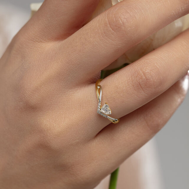 Celestial Heart 14 kt Gold & Diamond Ring 2