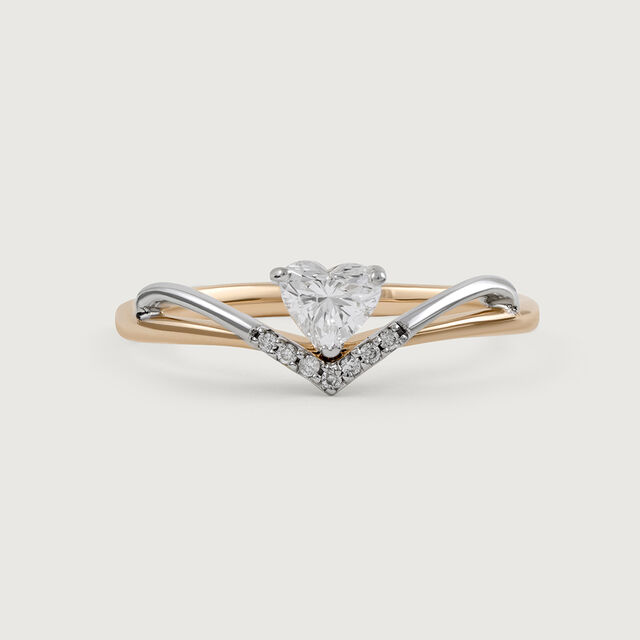 Celestial Heart 14 kt Gold & Diamond Ring 4