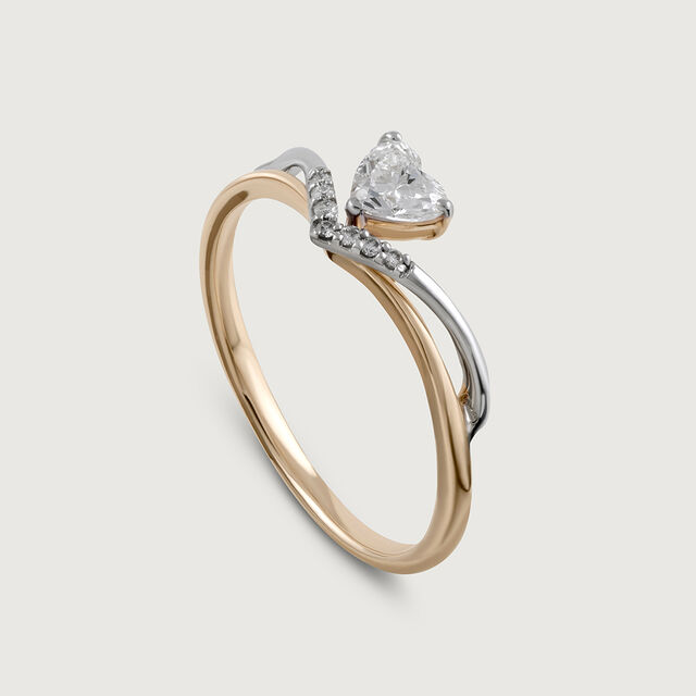 Celestial Heart 14 kt Gold & Diamond Ring 5