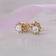 Eternal Bloom 18 kt Gold & Diamond Stud Earrings 