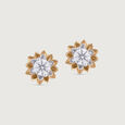 Eternal Bloom 18 kt Gold & Diamond Stud Earrings 4