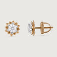Eternal Bloom 18 kt Gold & Diamond Stud Earrings 5