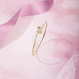 Glimmer Grove Gold and Diamond Bangle 