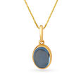 Mia Exquisite Swiss Blue Topaz 18KT Yellow Gold Pisces Birthstone Pendant 7
