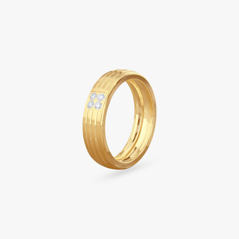 Midnight Grooves Diamond Ring for Men