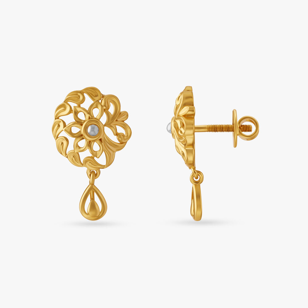 Elegant Gold Earrings for Women KK13 – www.soosi.co.in