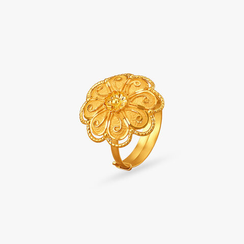 Floral Fantasy Gold Ring