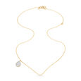 14KT Yellow Gold Drop Of Light Diamond Pendant With Chain,,hi-res image number null