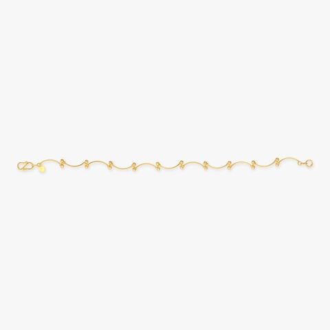 Beaded Waves Gold Bracelet