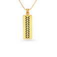 V Cut Motif Gold Pendant For Men,,hi-res image number null