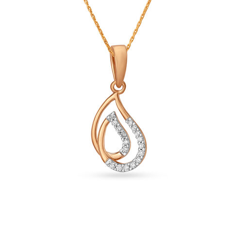 Pretty in Pink Rose Gold and Diamond Pendant and Earrings Set