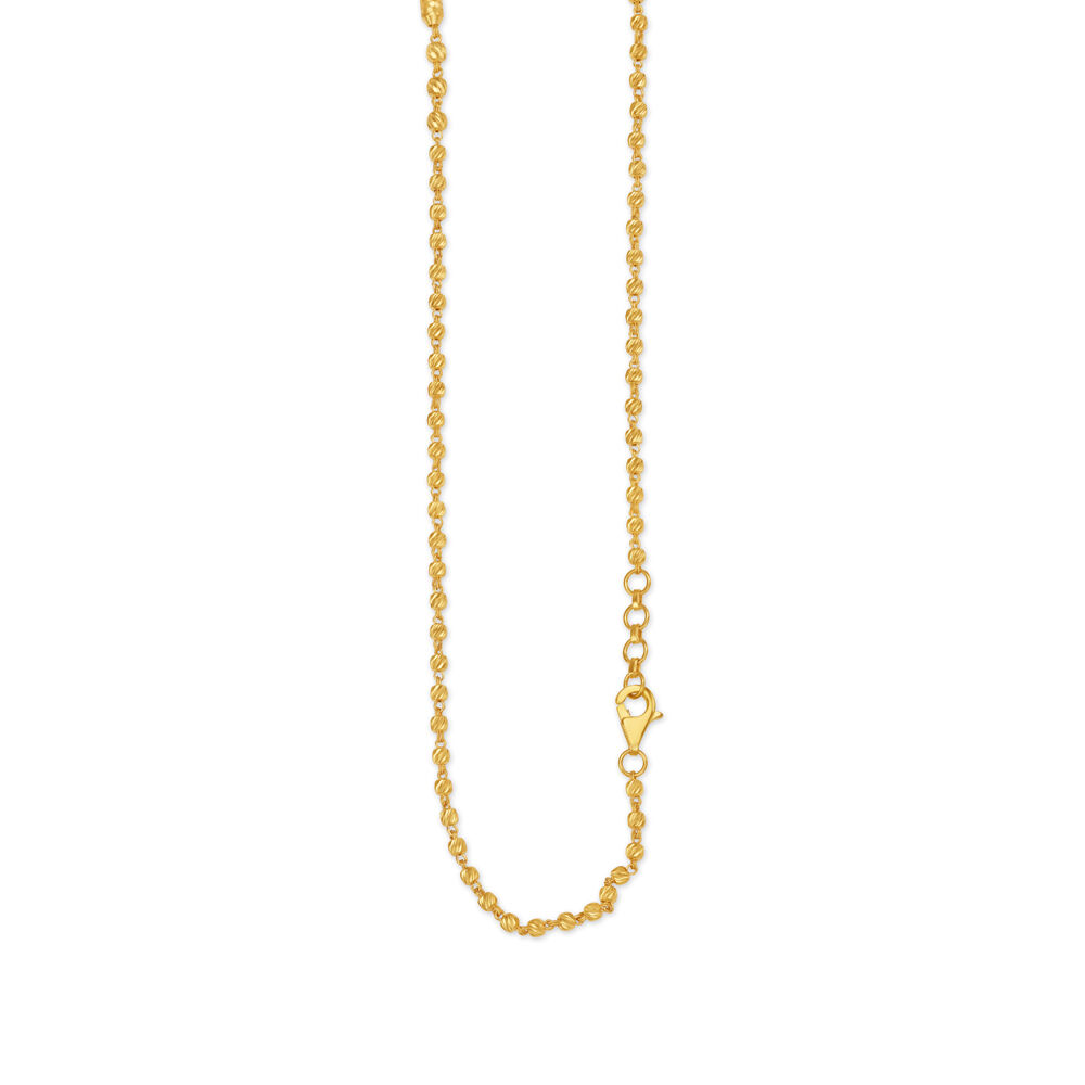 Carved Exciting Bead Gold Chain