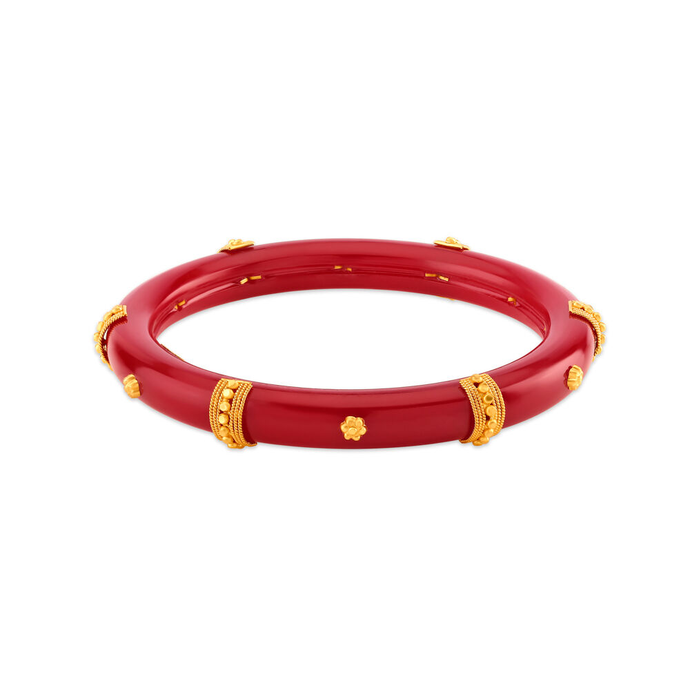 Tanishq gold red bangles top