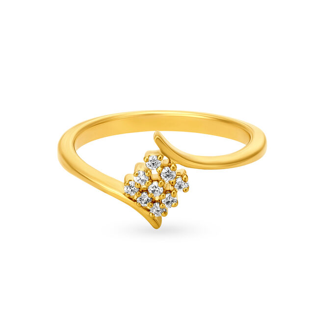 Seraphic 18 Karat Yellow Gold And Diamond Finger Ring,,hi-res image number null