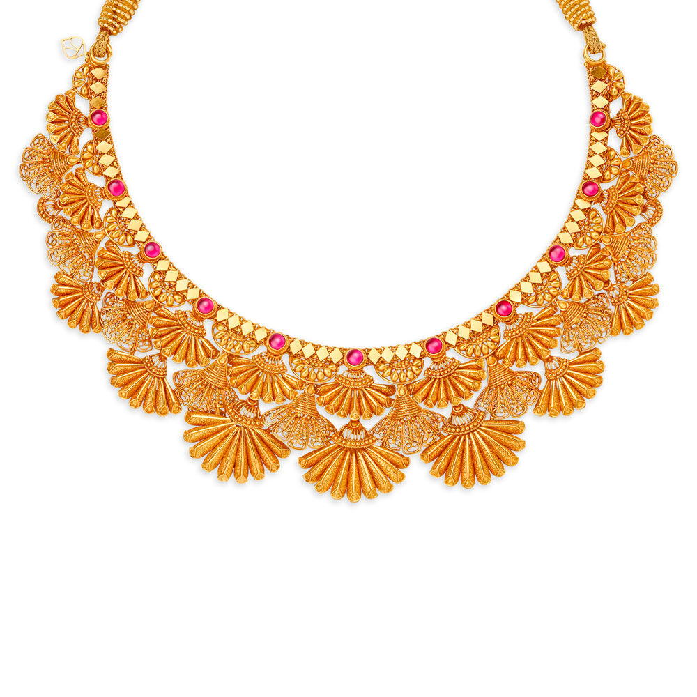 Floral Design Filigree Choker Necklace