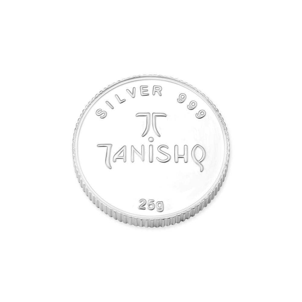 25 Grams Lord Ganesha and Goddess Laxmi Silver Coin