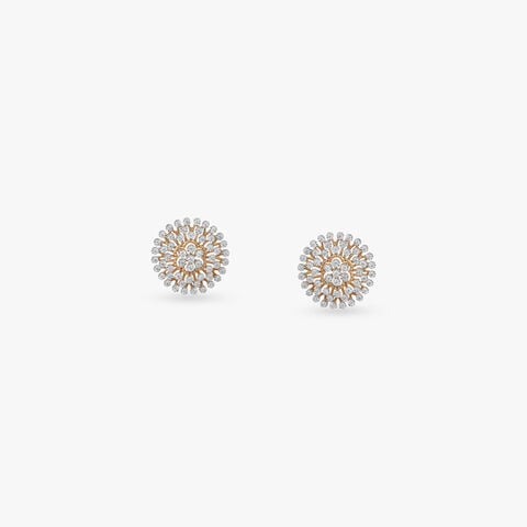Diamond Cluster Stud Earrings