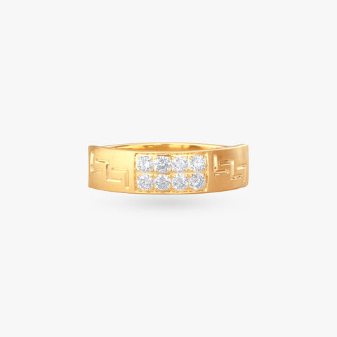 Geo Grid Diamond Ring for Men