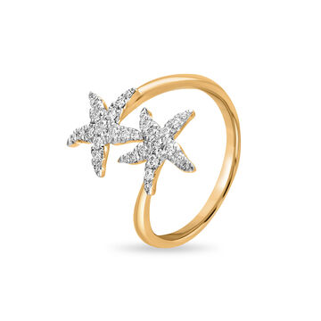 18 KT Yellow Gold Diamond Ring