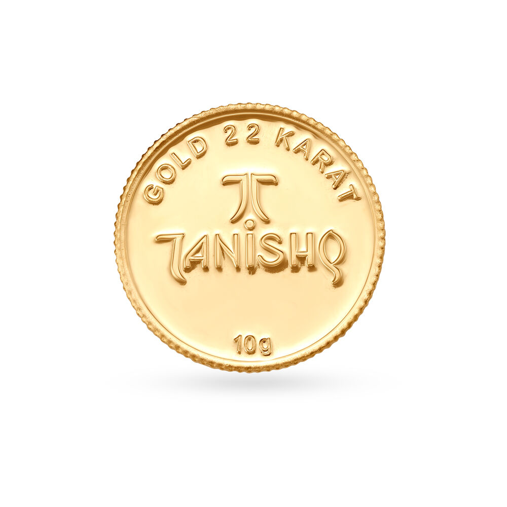 10 gram 22 Karat Gold Coin with Ek Onkar Satnam design