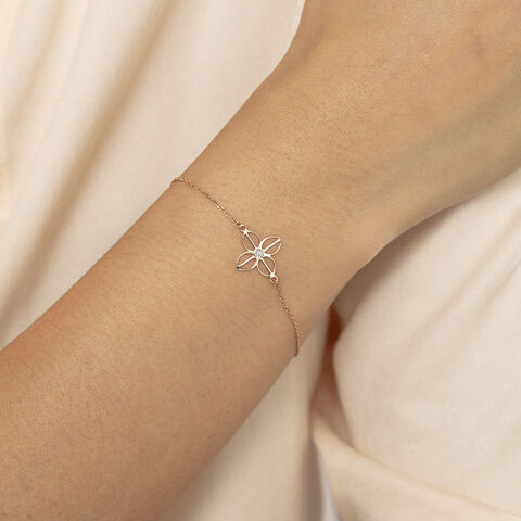 Leafy Clover Diamond & Gold Bracelet