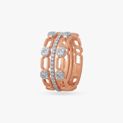 Linked Rhythm Diamond Ring