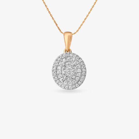 Regal Radiance Diamond Pendant and Earrings Set