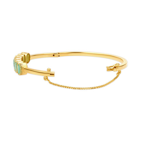 Gold Bangle with Emerald