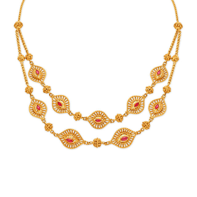Royal Eccentric Gold Necklace Set,,hi-res image number null