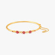 Floral Gold Bangle with Rubies,,hi-res image number null