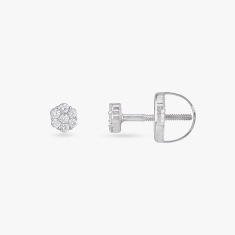 Radiant Cluster Diamond Stud Earrings