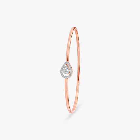 Teardrop Orbit Diamond Bangle