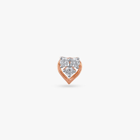 Spark Curve Diamond Nose Pin