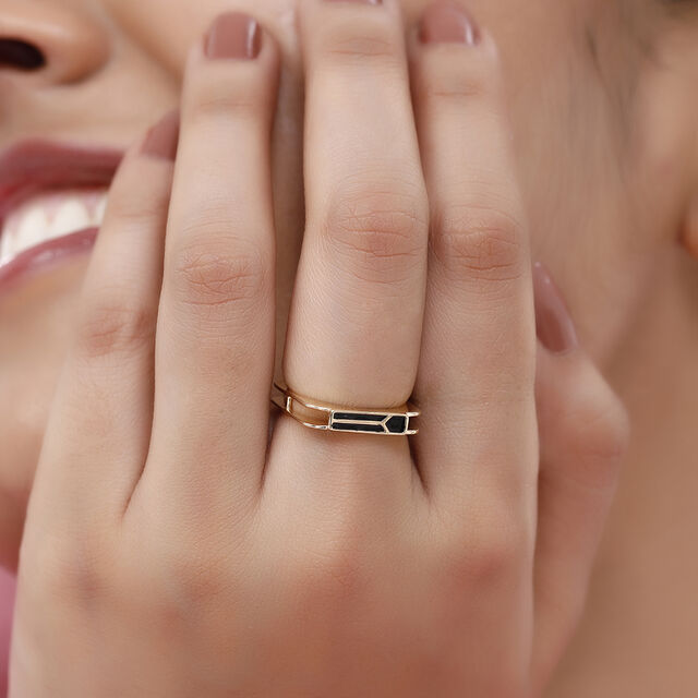 14 KT Yellow Gold Bold Boxy Ring,,hi-res image number null