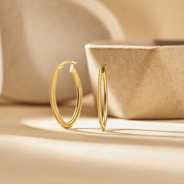 Slender Glint Hoop Earrings