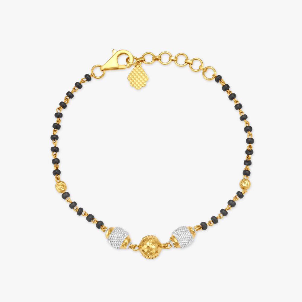 Amazon.com: JHB Unique & Latest Black Bead Hand Bracelet Mangalsutra for  Women (Yellow): Clothing, Shoes & Jewelry