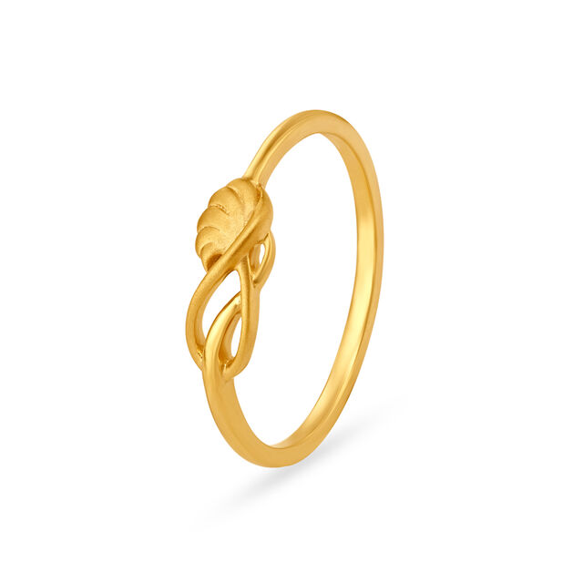 Fancy Floral Motif Gold Finger Ring,,hi-res image number null
